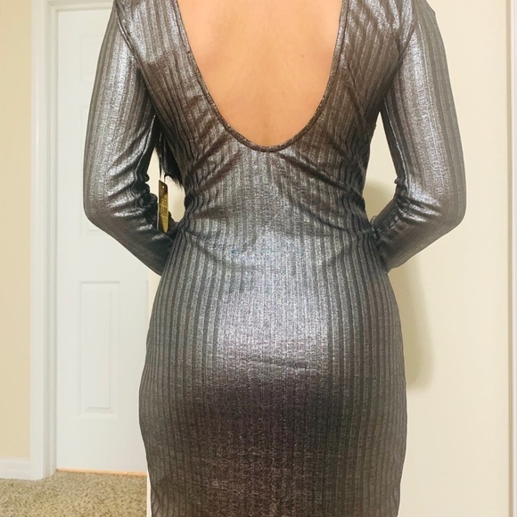 3 FOR $18/FOREVER 21*bodycon metallic Party dress - Picture 1 of 4